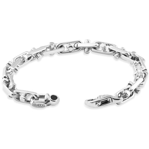 Men's Solid Designer Mariner 14k Gold (46gram) or Platinum (74gram) 6.5mm Link Bracelet 8.5"