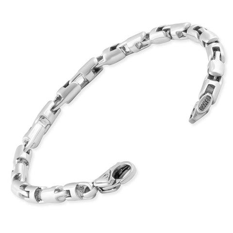 Men's Link 14k Gold (46gram) or Platinum (74gram) 5.5mm Byzantine Bracelet 8.5"