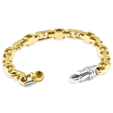 Men's Designer Mariner 14k Gold (41gram) or Platinum (66gram) 7mm Link Bracelet 8"