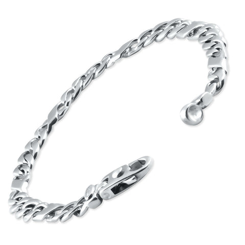 Men's Infinity Figaro Link 14k Gold (26gram) or Platinum (42gram) 7.5mm Bracelet 8.5"