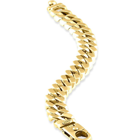 Men's Heavy Cuban 14k Gold (110gram) or Platinum (219gram) 14.5mm Link Bracelet 8.75"