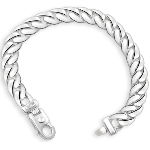 Men's Cuban 14k Gold (87gram) or Platinum (163gram) 12mm Link Bracelet 9.25"