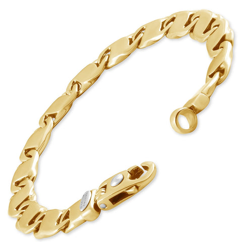 Men's Designer Mariner Wide Link 14k Gold (46gram) or Platinum (74gram) 9mm Bracelet 8.25"