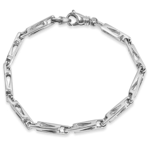 Men's Designer Seed Link 14k Gold (24gram) or Platinum (39gram) 4mm Bracelet 8"