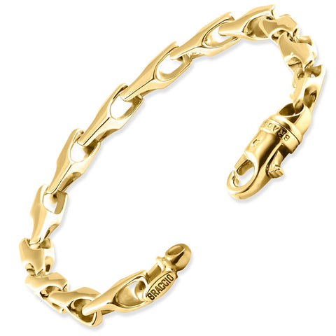 Men's Designer Seed Link 14k Gold (45gram) or Platinum (73gram) Bracelet 8.5"