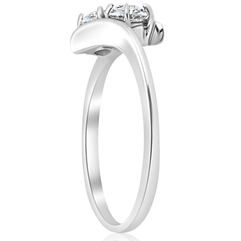 1/2 ct Two Stone Diamond Forever Us Engagement Anniversary Ring White Gold