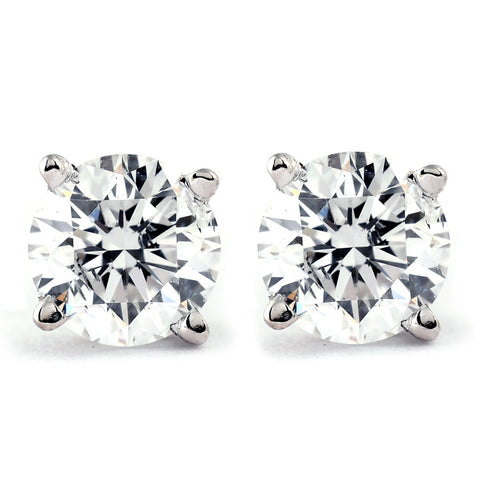 1.00 Ct TDW Diamond Studs in 10k White or Yellow Gold