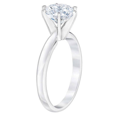 2 1/2Ct Certified Diamond Solitaire Engagement Ring Gold Lab Grown (H/VS-SI)