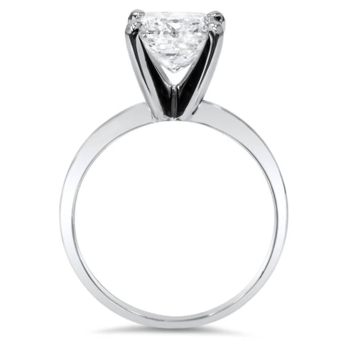 G/VS 1/2ct Lab Grown Diamond Solitaire Engagement Ring 14k White Gold