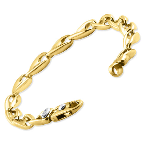 Men's Twisted Mariner Link 14k Gold (37gram) or Platinum (60gram) 8mm Bracelet 8.5"