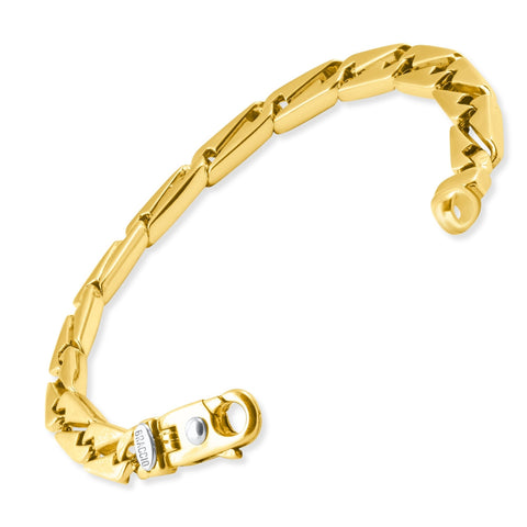 Men's Z Shape Designer Mariner Link 14k Gold (44gram) or Platinum (71gram) 7.5mm Bracelet 8.25"