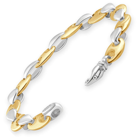 Men's Marine 14k Gold (40gram) or Platinum (62gram) 10mm Link Bracelet 8.5"