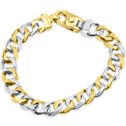 Men's Curb Link 14k Gold (37gram) or Platinum (60gram) 10mm Bracelet 8.25"