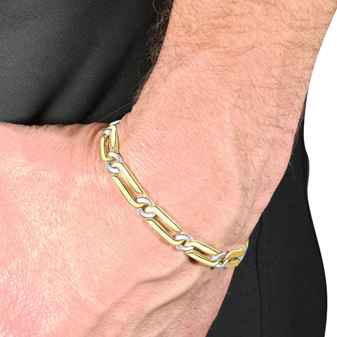 Men's Link 14k Gold (28gram) or Platinum (45gram) 7.5mm Bracelet 8.5"