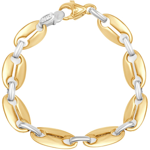 Men's Designer Mariner Link 14k Gold (43gram) or Platinum (70gram) 11mm Bracelet 8.5"