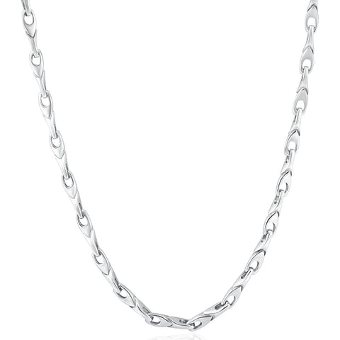 Men's Seed 14k Gold (41gram) or Platinum (77gram) 4mm Link Chain Necklace 22"