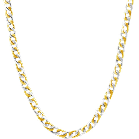 Men's Curb 14k Gold (33gram) or Platinum (56gram) 5mm Link Chain Necklace 20"