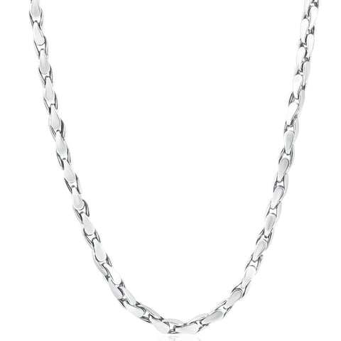 Men's Designer Box 14k Gold (71gram) or Platinum (133gram) 5mm Link Chain Necklace 24"