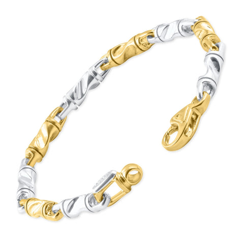 Men's Link 14k Gold (34gram) or Platinum (55gram) 5mm Bracelet 8.5"