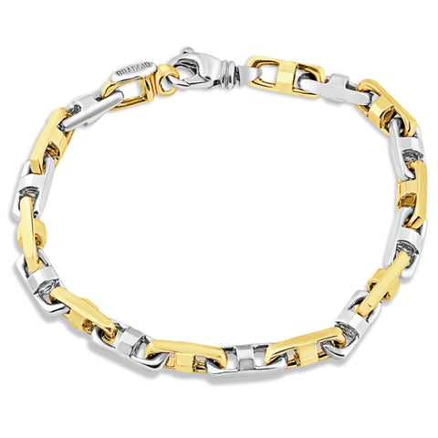 Men's Marine link 14k Gold (37gram) or Platinum (61gram) 6mm Bracelet 8.5"