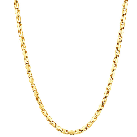 Men's (59g) Solid 14K Yellow Gold 5mm Flexible Link 22 " Necklace