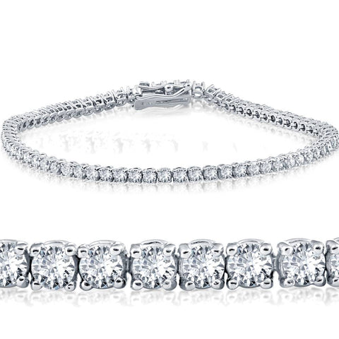 Emilie 6.35ct Diamond Tennis Bracelet 18KW 160-51577 - London Gold