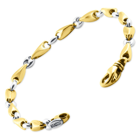 Men's Seed with Mariner Link 14k Gold (24gram) or Platinum (39gram) 4mm Bracelet 8.5"