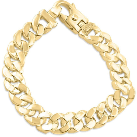 Men's Cuban Link 14k Gold (90gram) or Platinum (144gram) 14mm Bracelet 9"