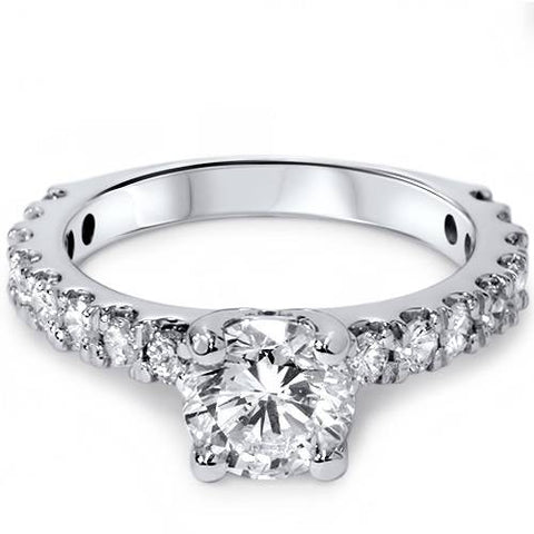 G/VS 1 1/2ct Round Lab Grown Diamond Engagement Ring 14K Solitaire White Gold