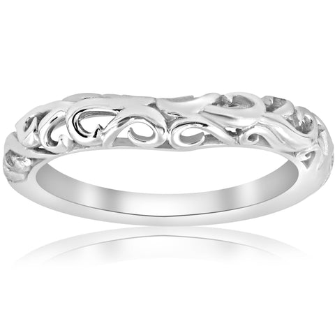 3mm Wedding Band 14k White Gold