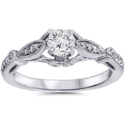 5/8ct   Diamond Engagement Ring 14K White Gold