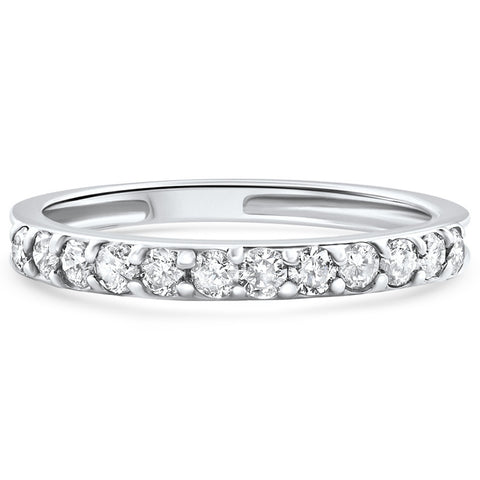 3/8ct Pave Diamond Ring 14K White Gold