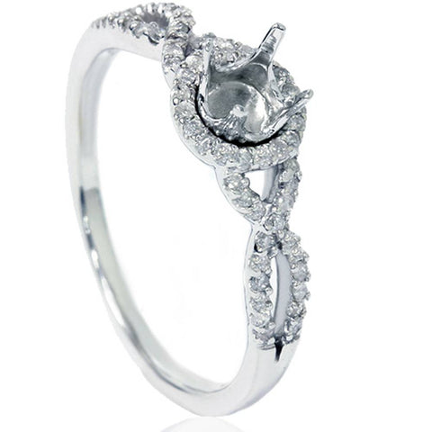 1/5ct Diamond Infinity Ring Setting 14K White Gold