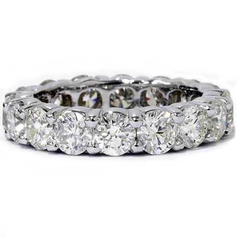 5ct Prong Diamond Eternity Ring 14K White Gold