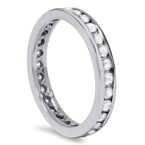 1ct Channel Set Diamond Eternity Ring 950 Platinum