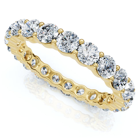 2 ct Diamond Eternity Ring Womens Wedding Band 14K Yellow Gold