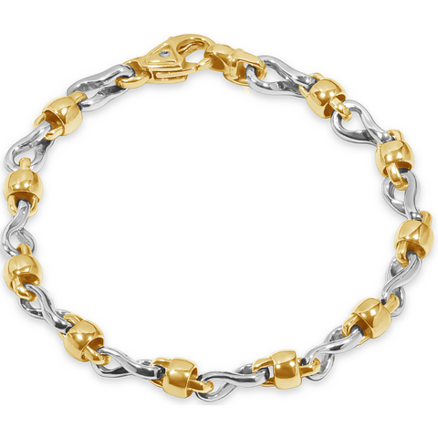 Men's Designer Link 14k Gold (33gram) or Platinum (53gram) 6.5mm Bracelet 8.5"