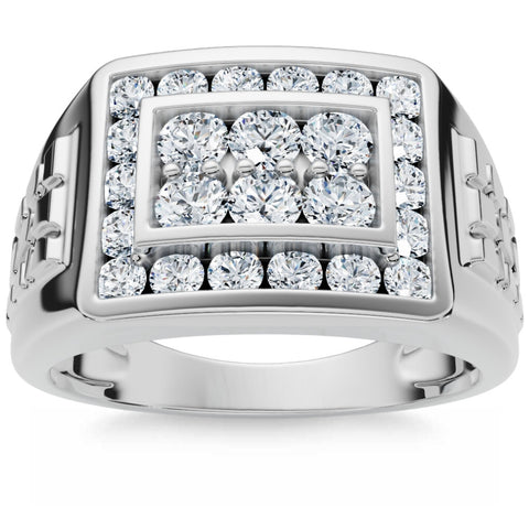 VS Men's 1Ct Diamond Nugget Ring 10k Gold Lab Grown