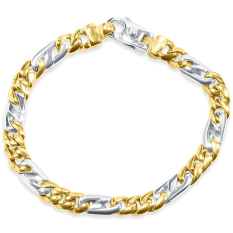 Men's Link 14k Gold (41gram) or Platinum (66gram) 7.5mm Bracelet 8.5"