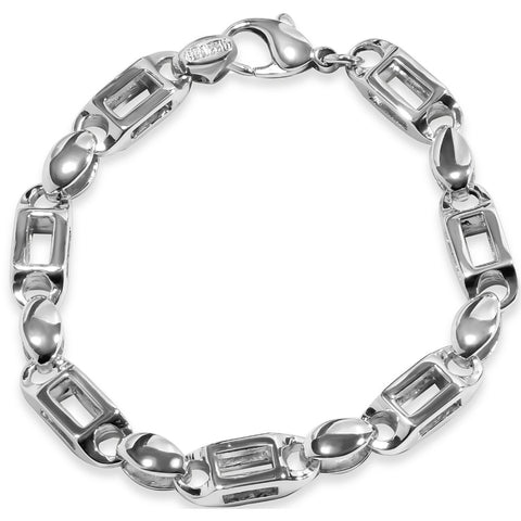 Men's Link 14k Gold (54gram) or Platinum (86gram) 6.5-8mm Bracelet 8.5"