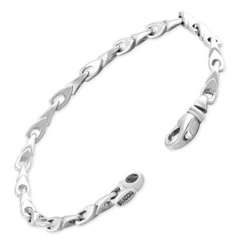 Men's Designer Seed Link 14k Gold (19gram) or Platinum (31gram) 4mm Bracelet 8"