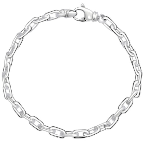 Men's Classic Round Link 14k Gold (23gram) or Platinum (37gram) 5.5mm Bracelet 8.5"