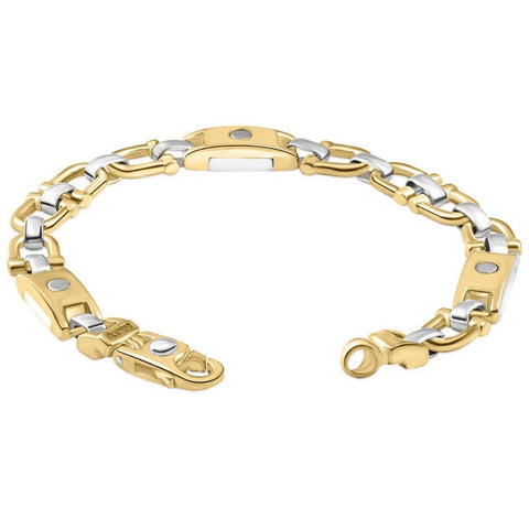 Men's Figaro 14k Gold (33gram) or Platinum (53gram) 7.5mm Link Bracelet 8.25"