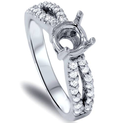 1/3ct VS 14k White Gold Diamond Engagement Semi Mount 7