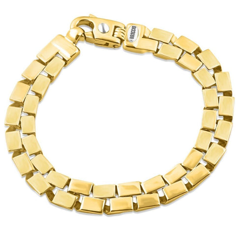 Men's Brick like Cuban Link 14k Gold (49gram) or Platinum (79gram) 10.5mm Bracelet 8.75"