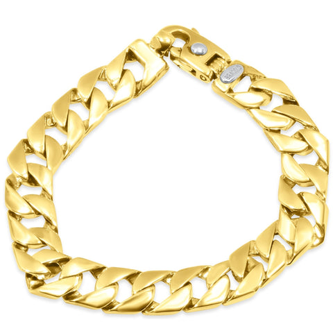 Men's Curb Link 14k Gold (57gram) or Platinum (91gram) 12mm Bracelet 8.5"