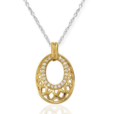 1/3ct   Diamond Pendant 14K Yellow Gold