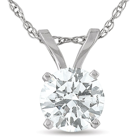 Certified VS Lab Grown Diamond 3/8Ct - 5/8Ct Pendant Necklace 14k Gold