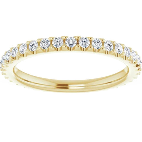 3/8ct Diamond Eternity Ring 14k Yellow Gold Womens Stackable Wedding Band