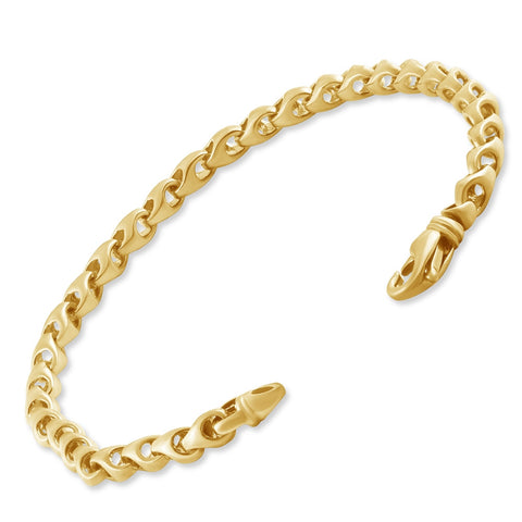 Men's Seed Link 14k Gold (20gram) or Platinum (32gram) 5mm Bracelet 8"